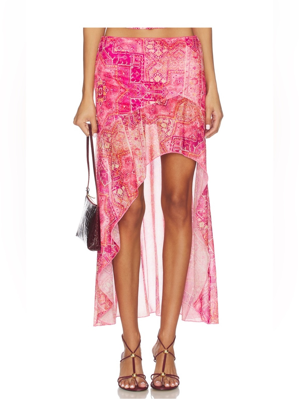 Runaway the Label Emery Midi Flounce Skirt